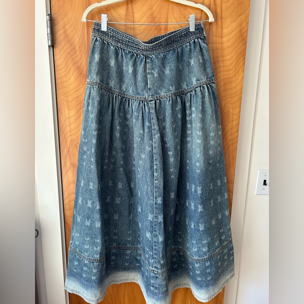 SOLD!  Ulla Johnson Denim Astrid Skirt - Picture 5 of 6